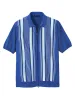 Cotton Full Zip Polo - Cobalt sold by Paul Fredrick