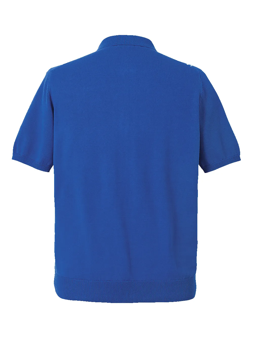 Cotton Full Zip Polo - Cobalt sold by Paul Fredrick product image thumbnail 3