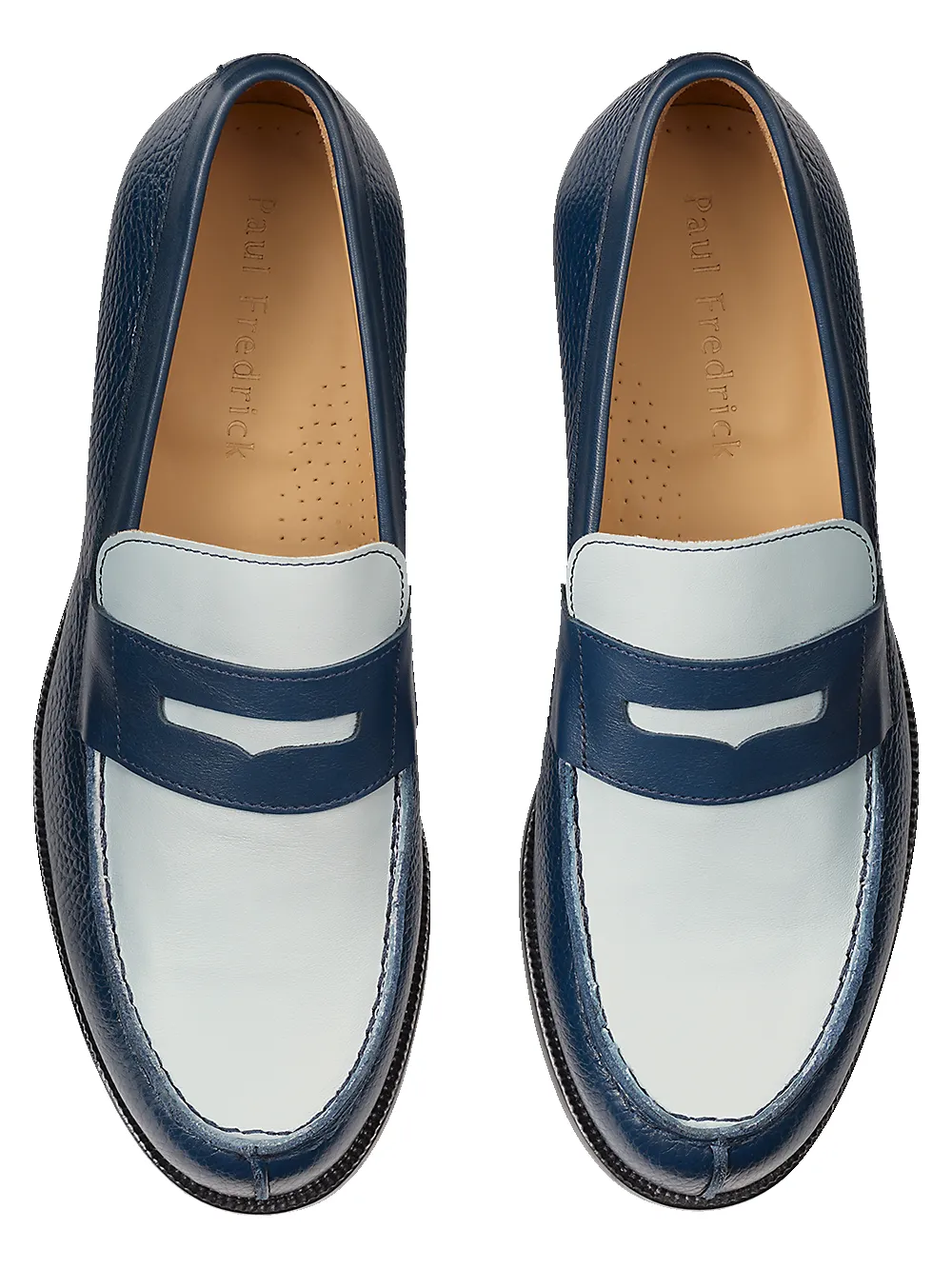 Wyatt Penny Loafer - Light Blue/blue sold by Paul Fredrick product image thumbnail 3