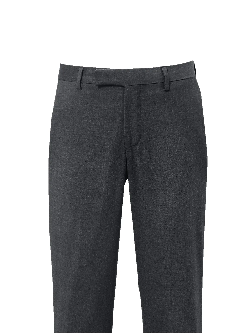 Classic Fit Wool Gabardine Flat Front Pants - Charcoal sold by Paul Fredrick product image thumbnail 2