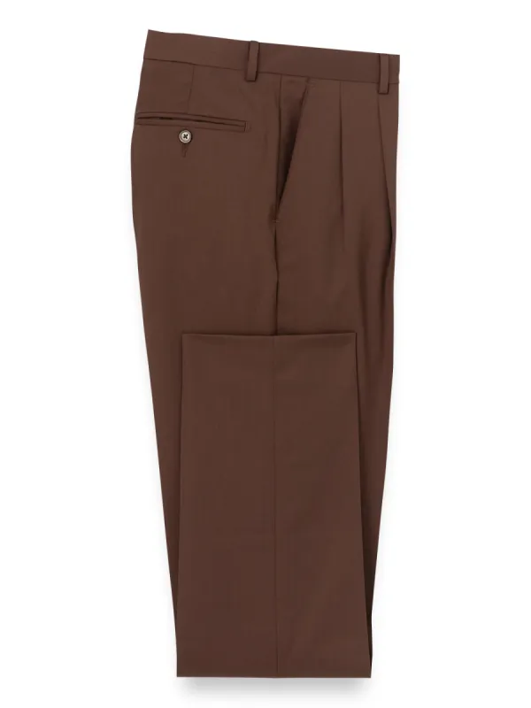 Wool Gabardine Pants - Brown sold by Paul Fredrick
