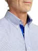 Non-Iron Cotton Check Dress Shirt With Contrast Trim - Navy sold by Paul Fredrick