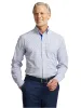 Non-Iron Cotton Check Dress Shirt With Contrast Trim - Navy sold by Paul Fredrick