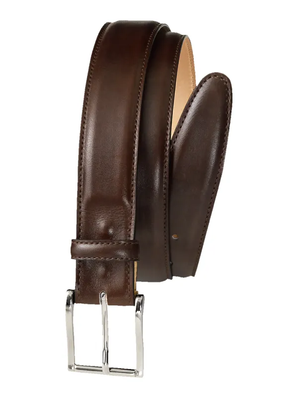 Leather Belt with Changeable Buckle - Brown sold by Paul Fredrick