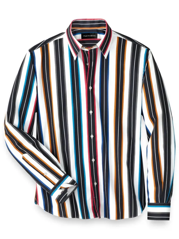 Cotton Wide Stripe Print Casual Shirt sold by Paul Fredrick