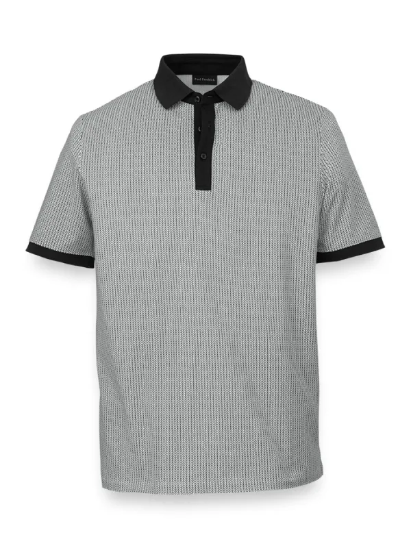Cotton Blend Three Button Polo sold by Paul Fredrick