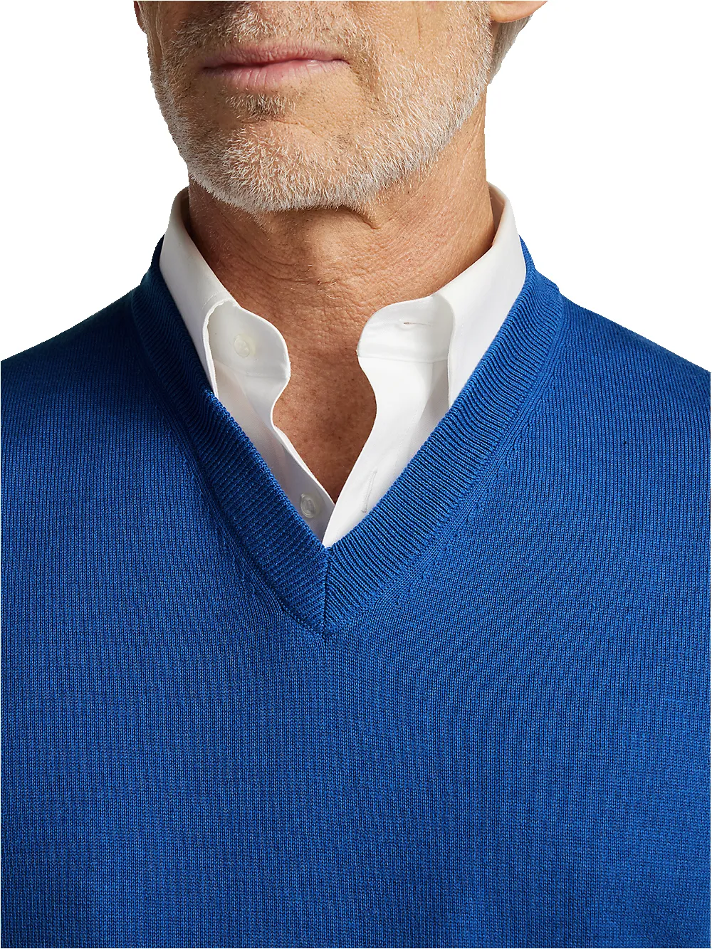Supima Cotton Vest - Blue sold by Paul Fredrick product image thumbnail 3