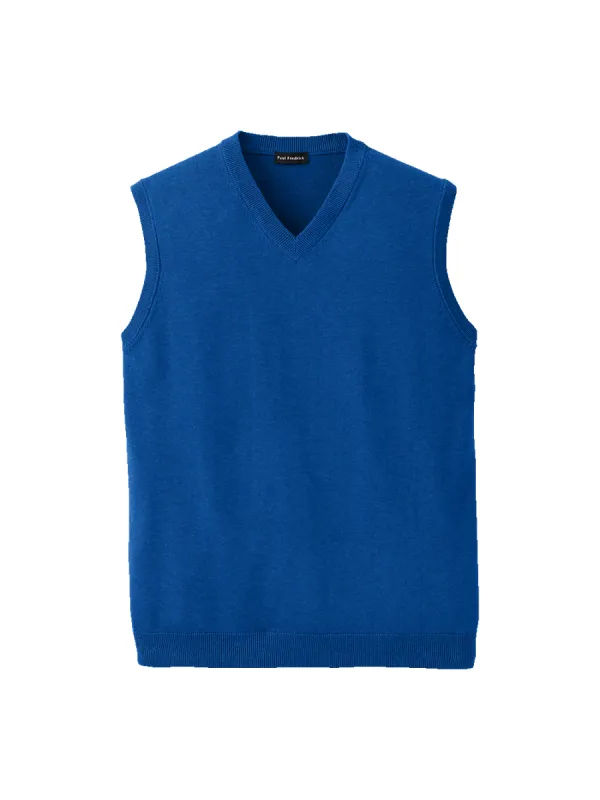 Supima Cotton Vest - Blue sold by Paul Fredrick