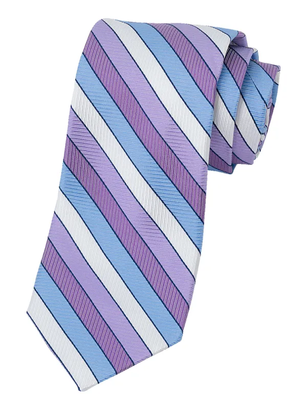 Stripe Woven Silk Tie - Purple Multi sold by Paul Fredrick
