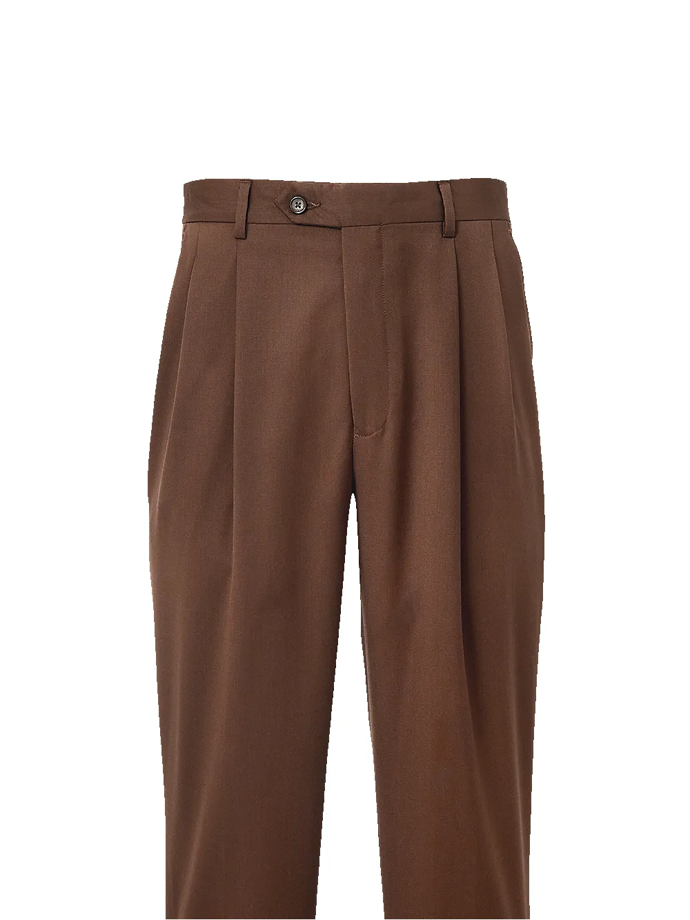 Wool Gabardine Pleated Pants - Grey sold by Paul Fredrick product image thumbnail 2