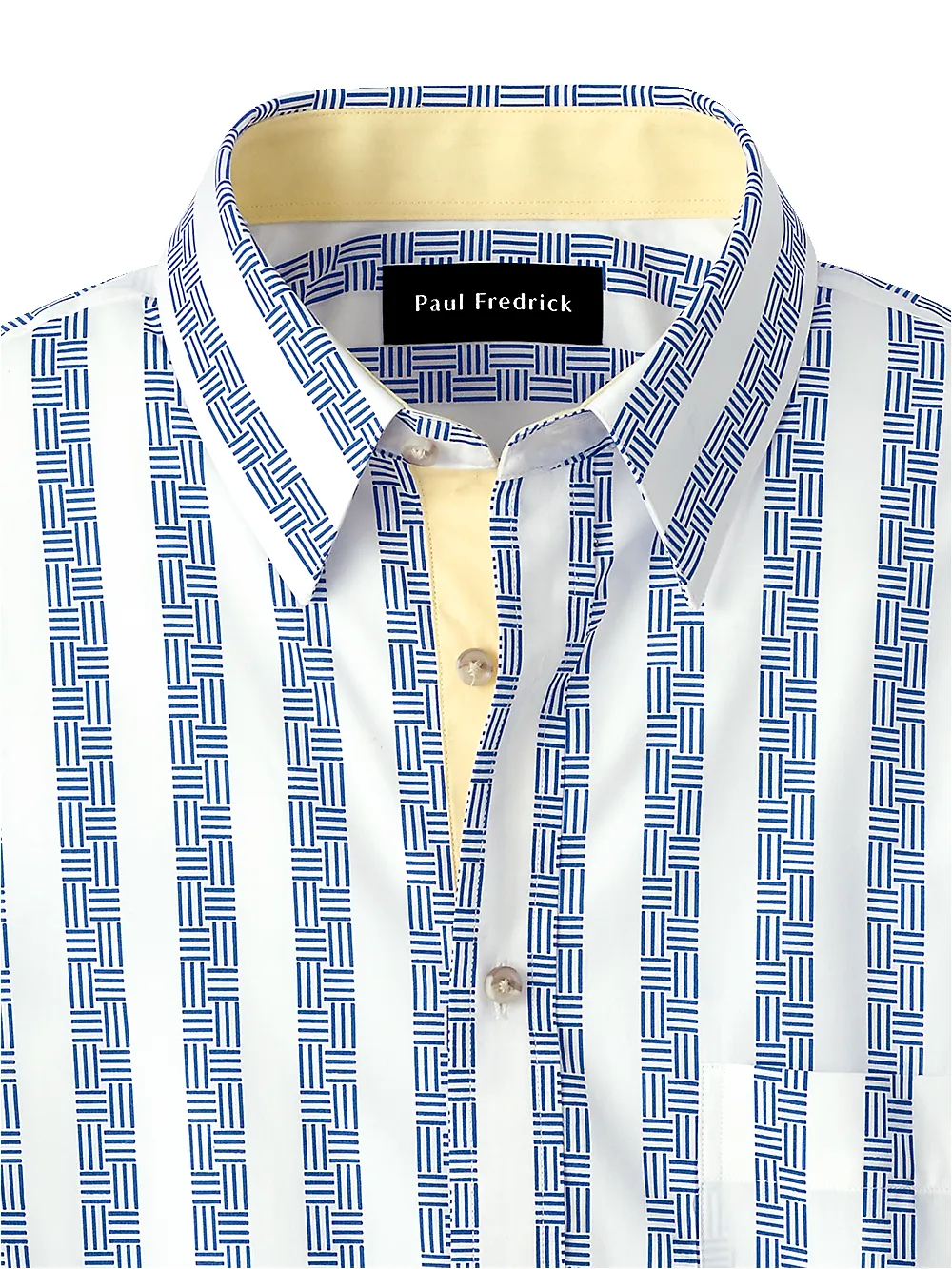 Cotton Stripe Print Casual Shirt - Blue sold by Paul Fredrick product image thumbnail 3