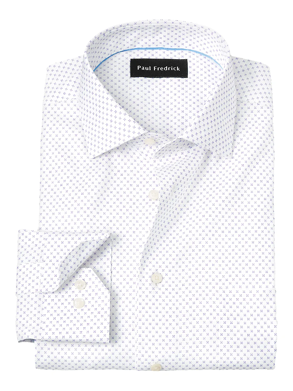 Royal Oxford Comfort Stretch Non-Iron Geometric Dress Shirt - Multi sold by Paul Fredrick