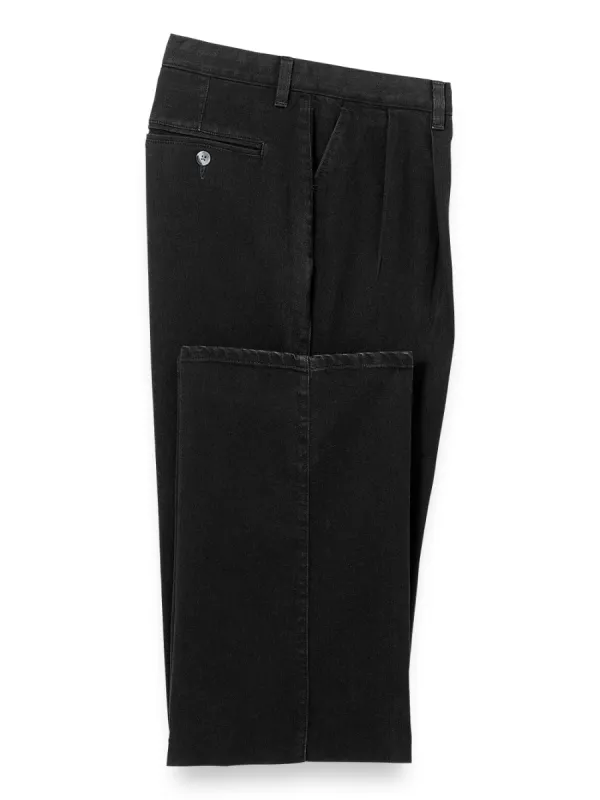 Denim Pleated Pants sold by Paul Fredrick