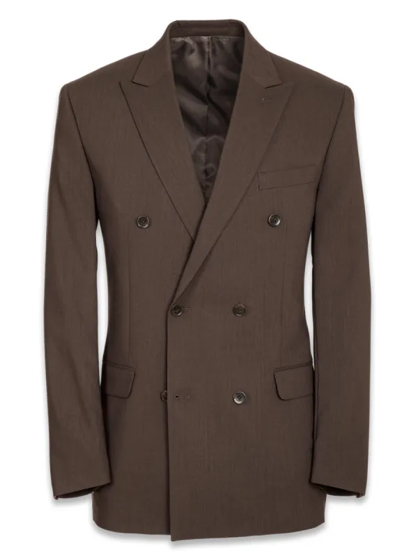 Tailored Fit Essential Wool Double Breasted Peak Lapel Suit Jacket sold by Paul Fredrick