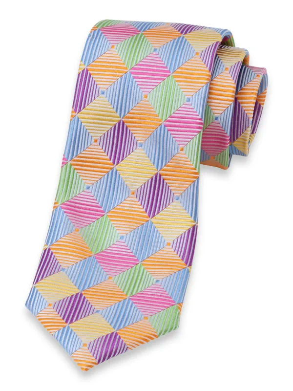 Geometric Woven Silk Tie sold by Paul Fredrick