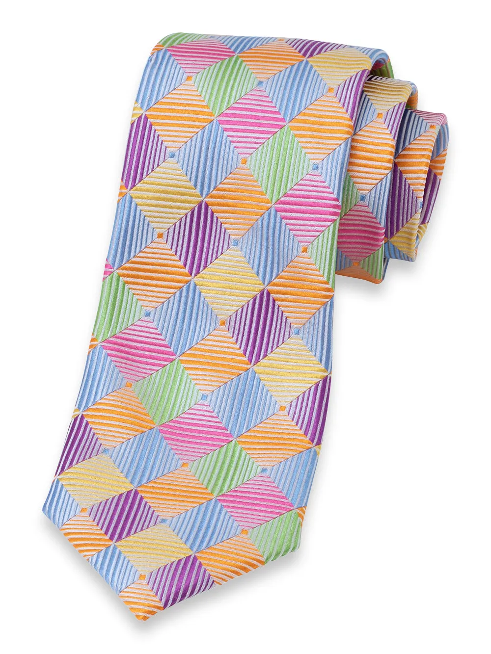 Geometric Woven Silk Tie sold by Paul Fredrick