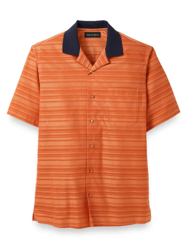 Knit Collar Casual Shirt sold by Paul Fredrick
