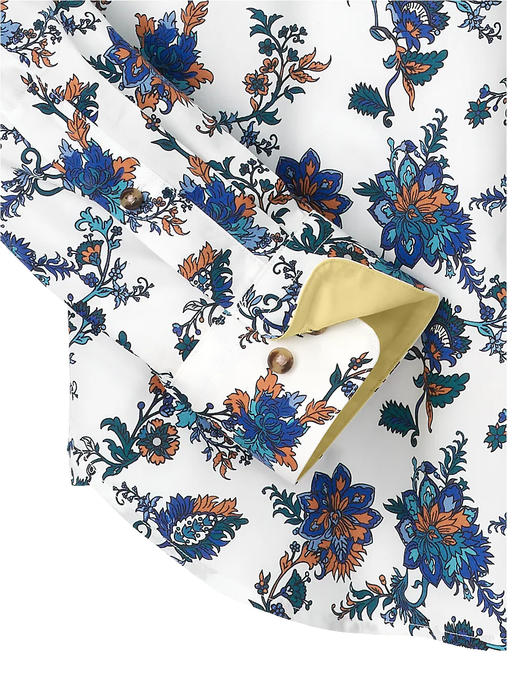 Cotton Floral Print Casual Shirt - Blue/brown sold by Paul Fredrick product image thumbnail 3