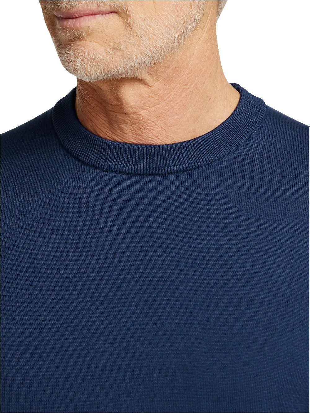 Supima Cotton Crew Neck Sweater - Navy sold by Paul Fredrick product image thumbnail 3