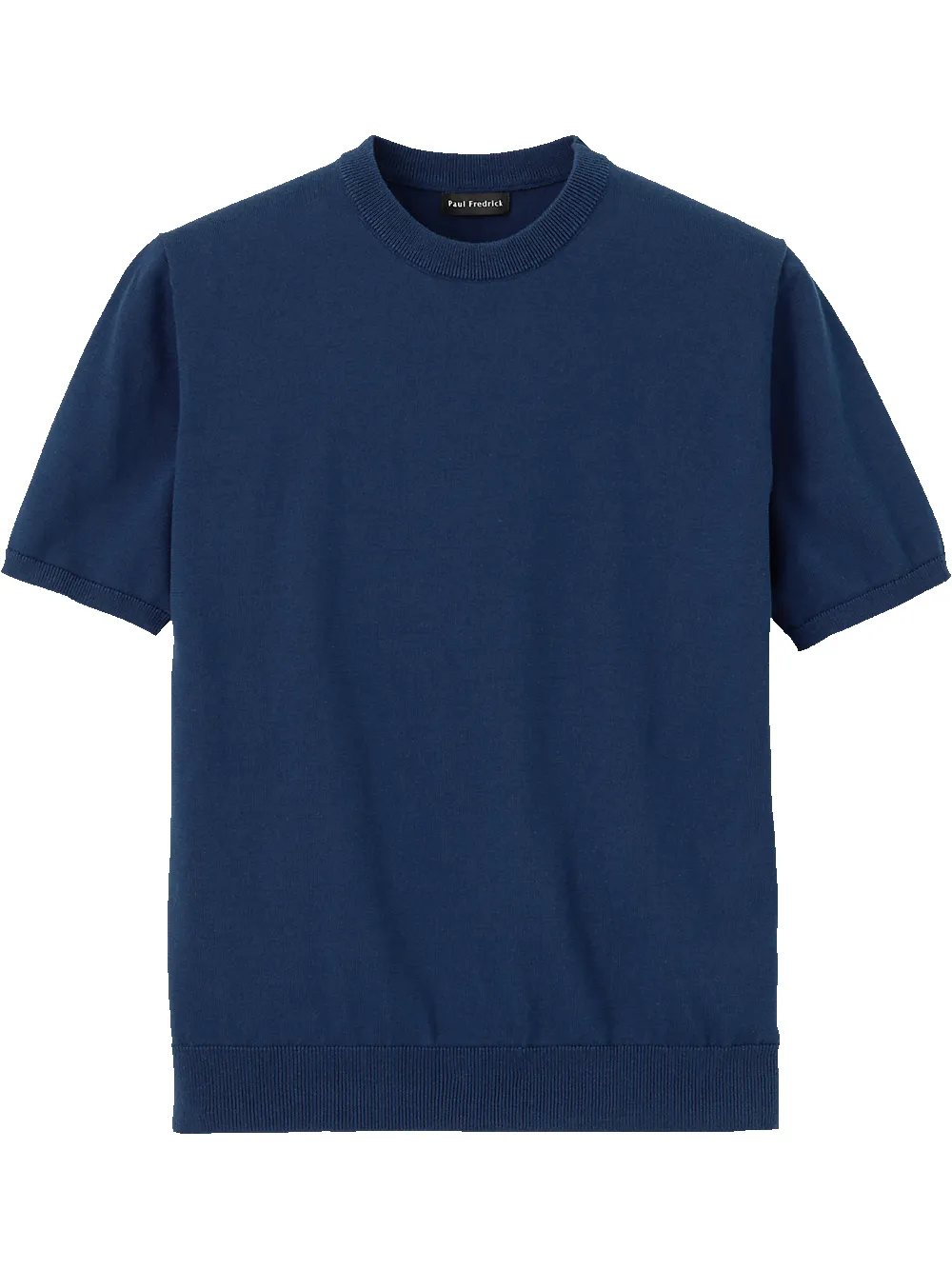 Supima Cotton Crew Neck Sweater - Navy sold by Paul Fredrick