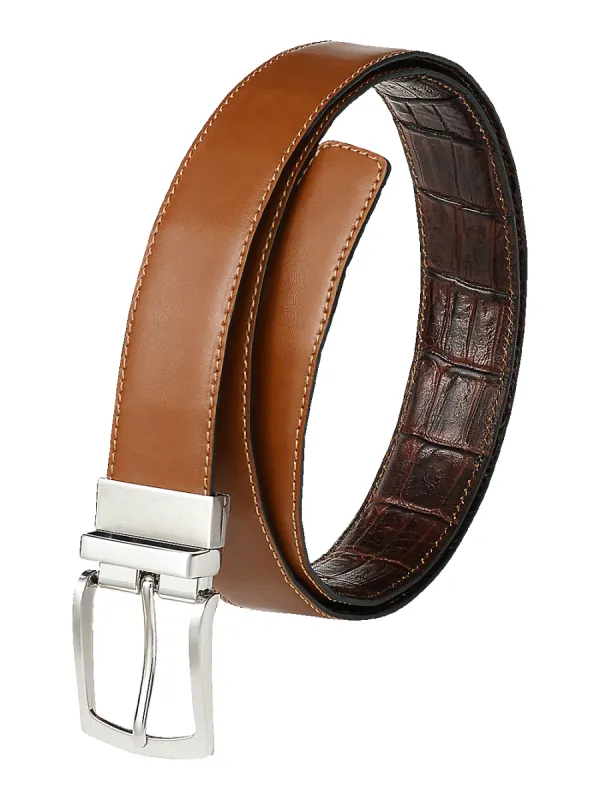 Darren Reversible Belt - Tan sold by Paul Fredrick
