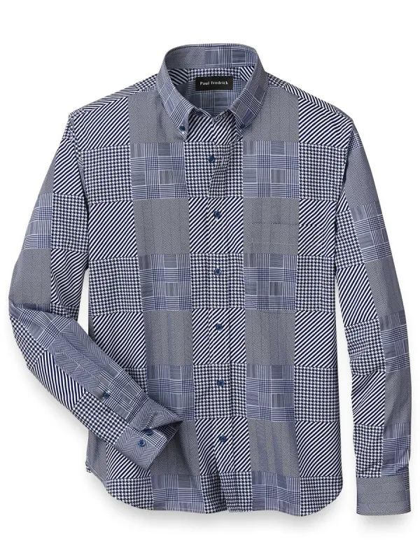 Cotton Patchwork Print Casual Shirt sold by Paul Fredrick