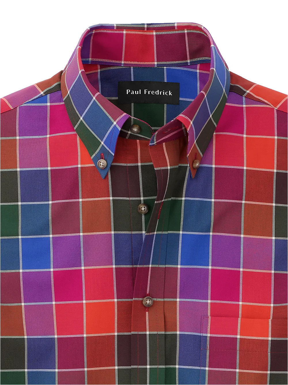 Cotton Buffalo Plaid Casual Shirt - Multi sold by Paul Fredrick product image thumbnail 3