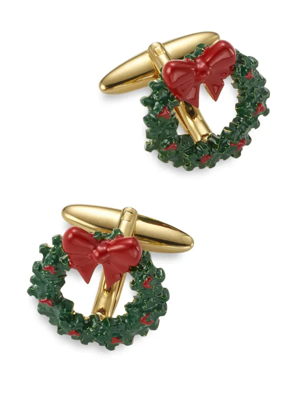 Enamel Wreath Cufflinks sold by Paul Fredrick
