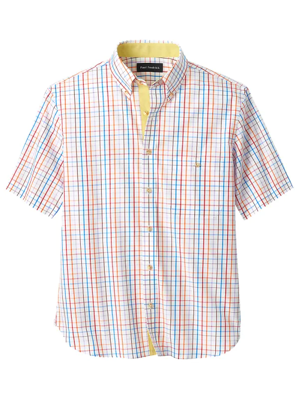 Cotton Check Casual Shirt - Multi sold by Paul Fredrick