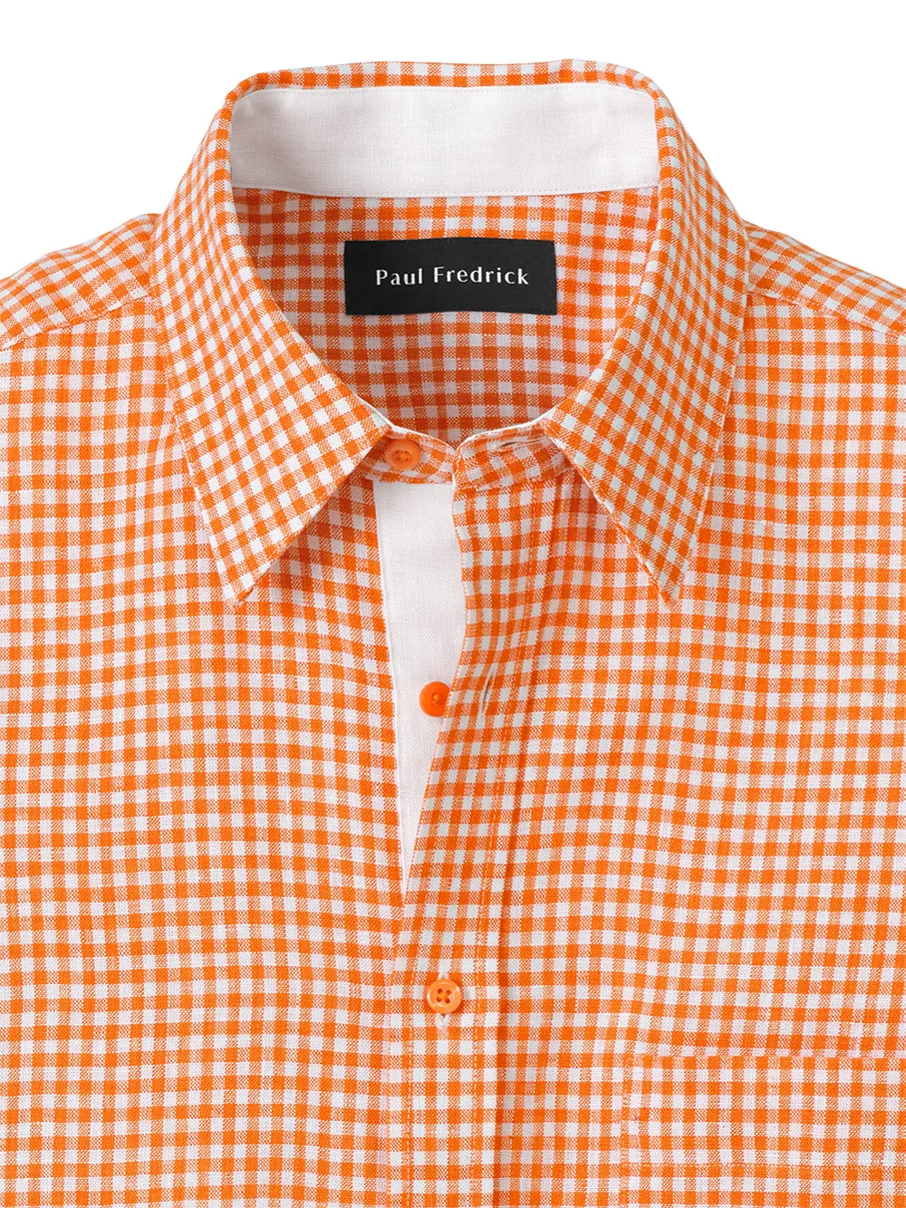 Linen Gingham Check Casual Shirt sold by Paul Fredrick product image thumbnail 2