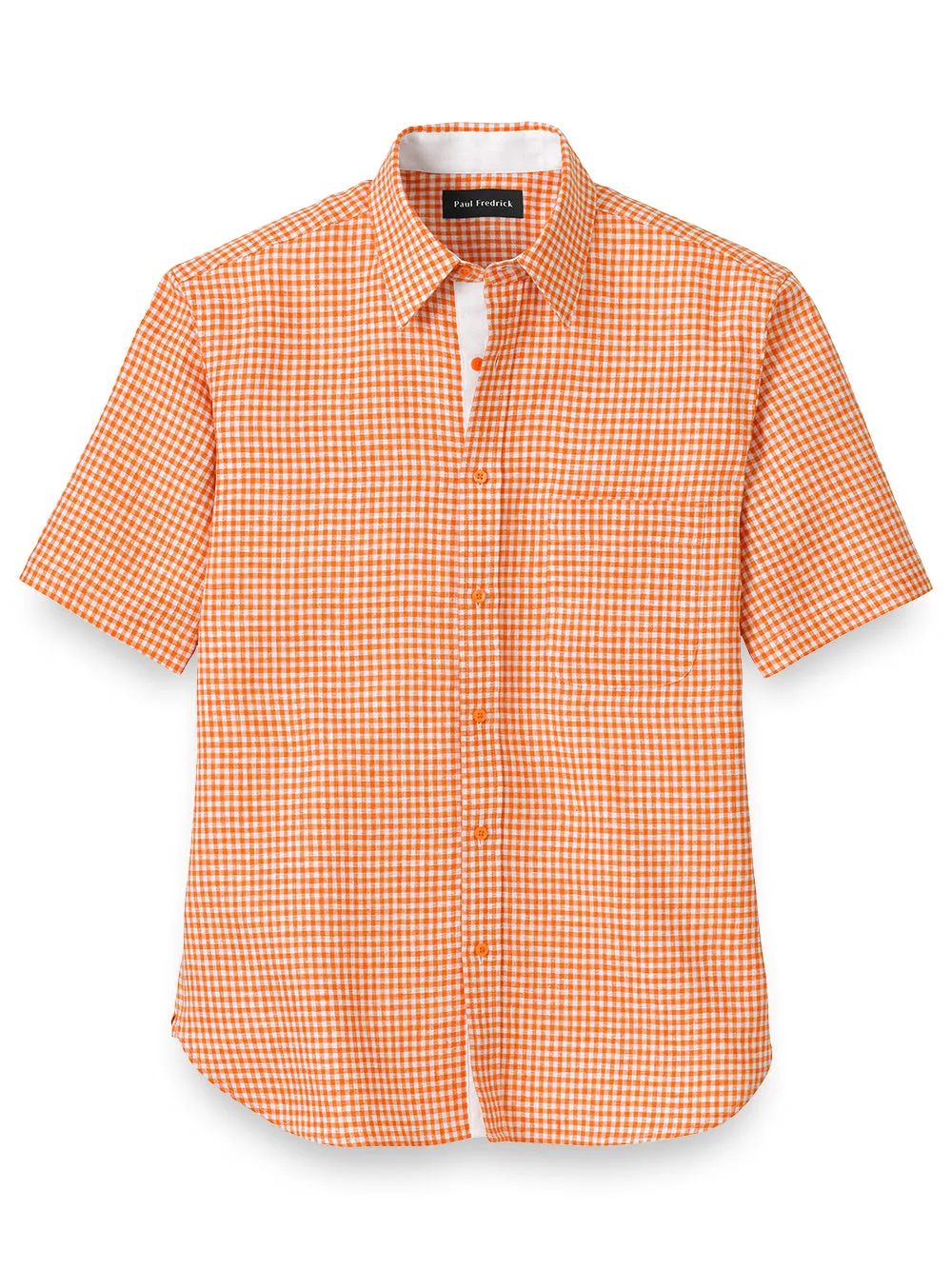 Linen Gingham Check Casual Shirt sold by Paul Fredrick