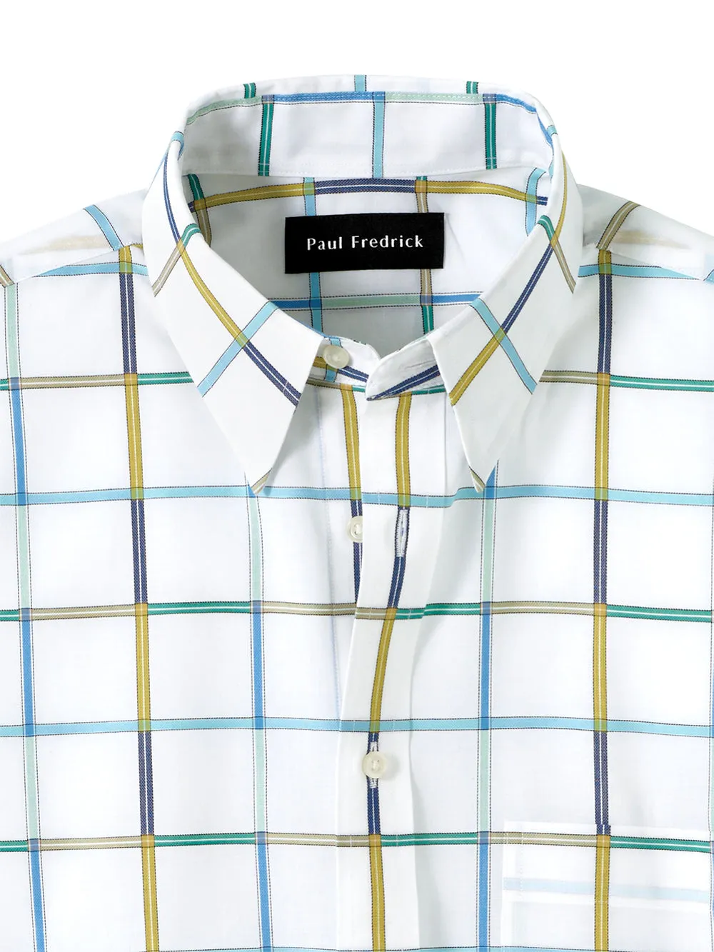 Cotton Windowpane Casual Shirt sold by Paul Fredrick product image thumbnail 2