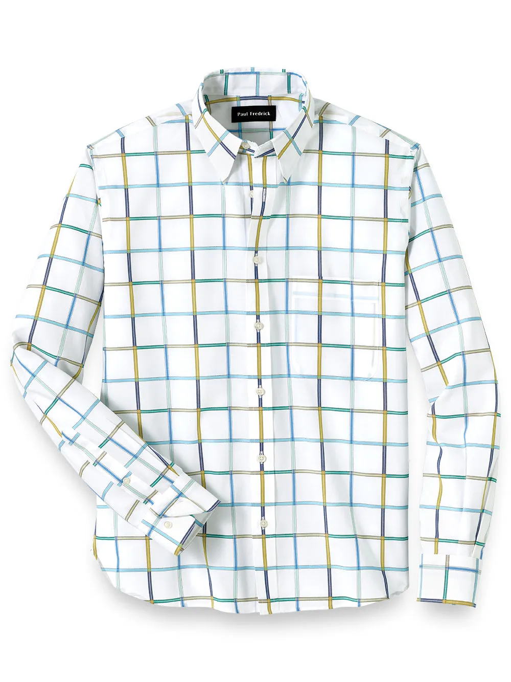 Cotton Windowpane Casual Shirt sold by Paul Fredrick