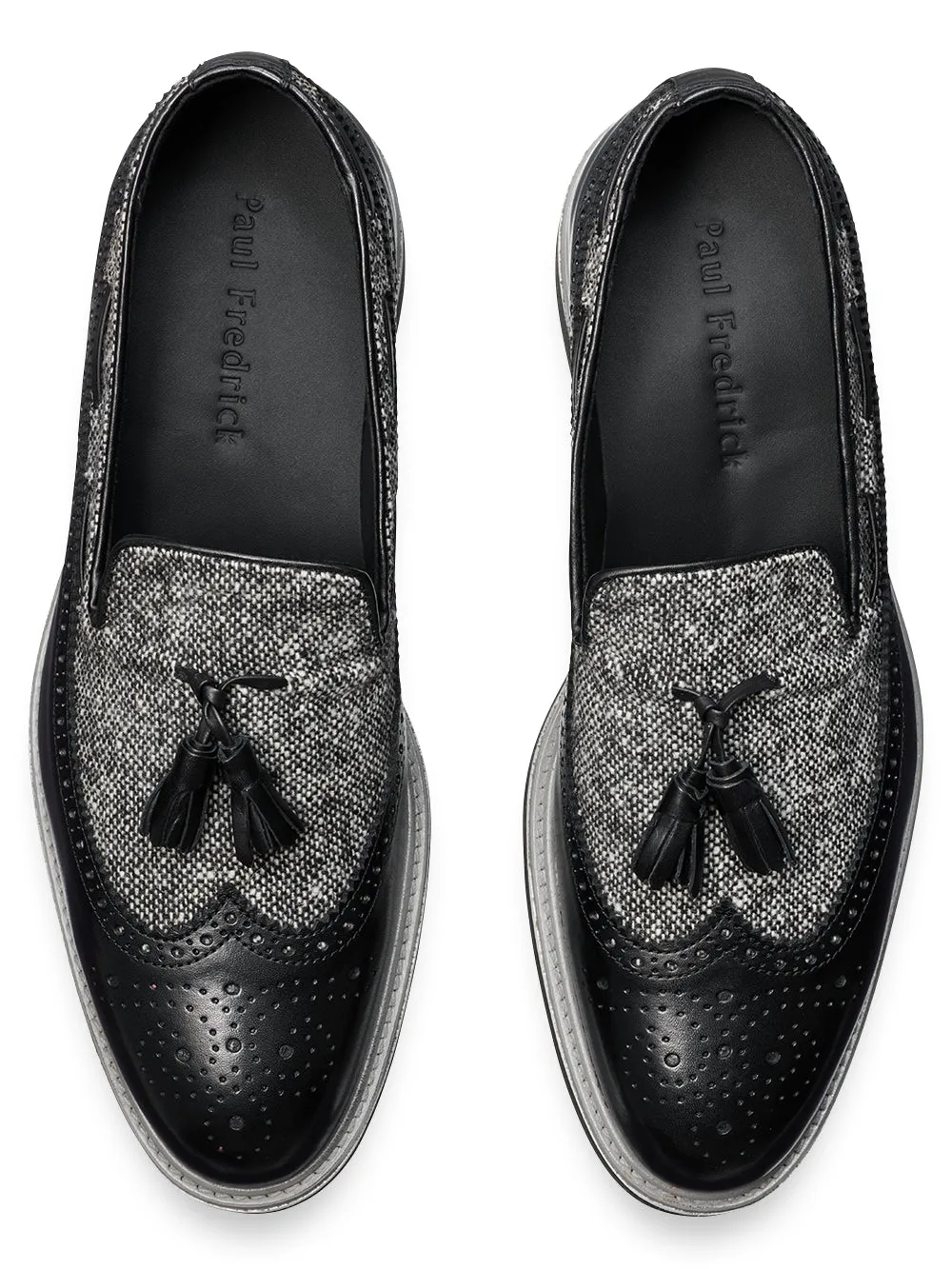 Mitchell Tassel Loafer - Black/grey sold by Paul Fredrick product image thumbnail 3