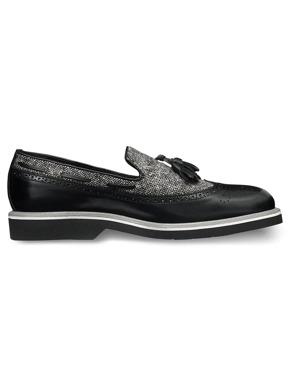 Mitchell Tassel Loafer - Black/grey sold by Paul Fredrick product image thumbnail 2