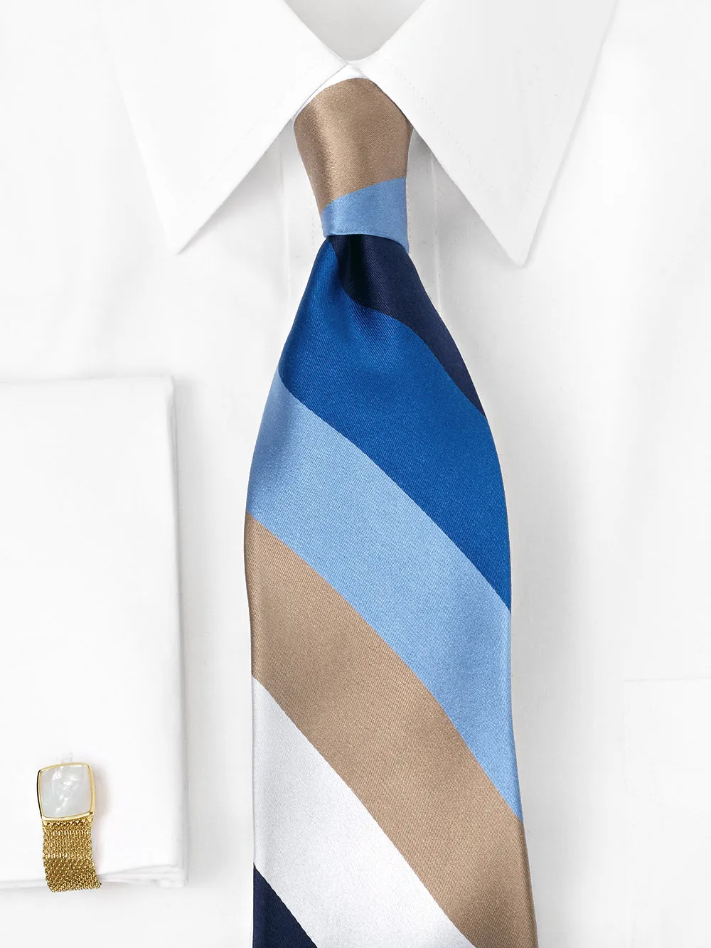 Stripe Woven Silk Tie sold by Paul Fredrick product image thumbnail 2