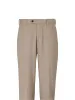 Microfiber Herringbone Flat Front Pants - Navy sold by Paul Fredrick