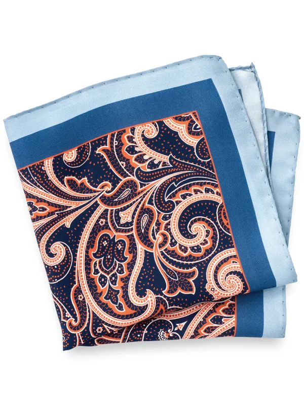Paisley Silk Pocket Square sold by Paul Fredrick
