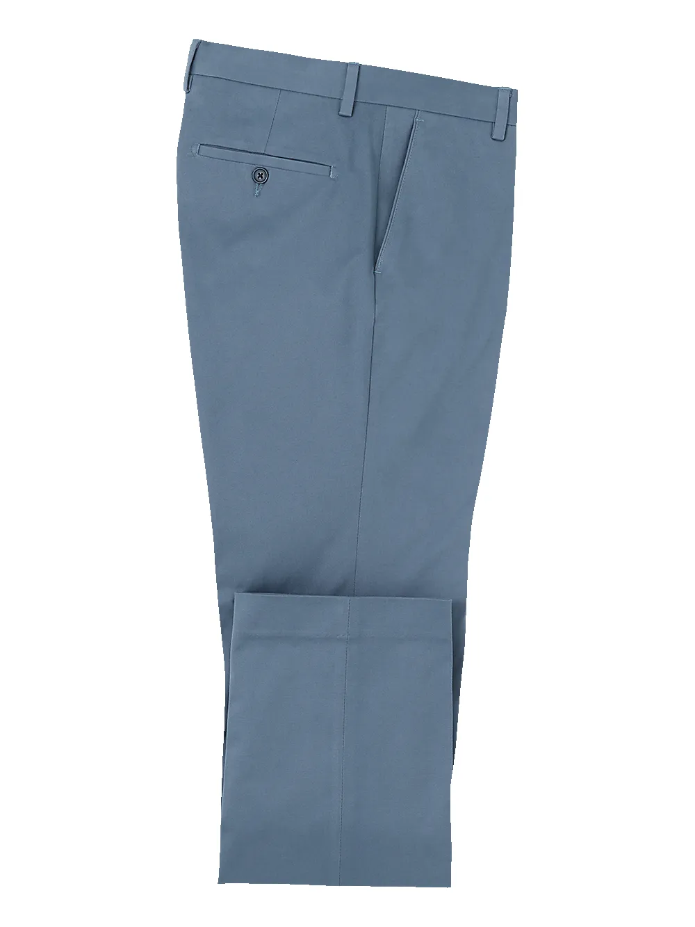Cotton Stretch Twill Pants - Blue sold by Paul Fredrick