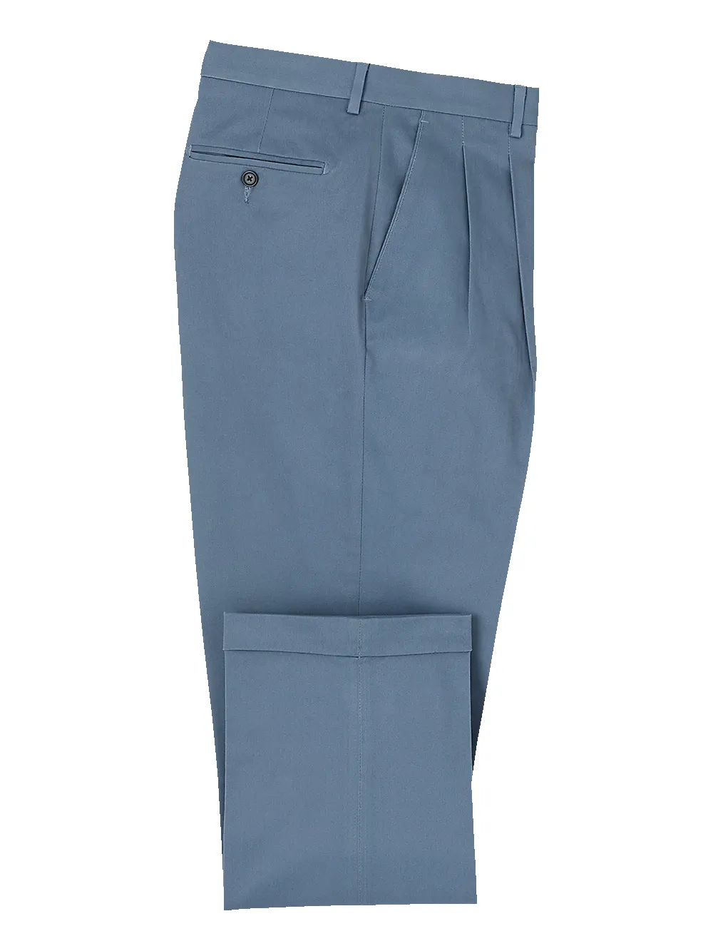 Cotton Stretch Twill Pants - Blue sold by Paul Fredrick product image thumbnail 4