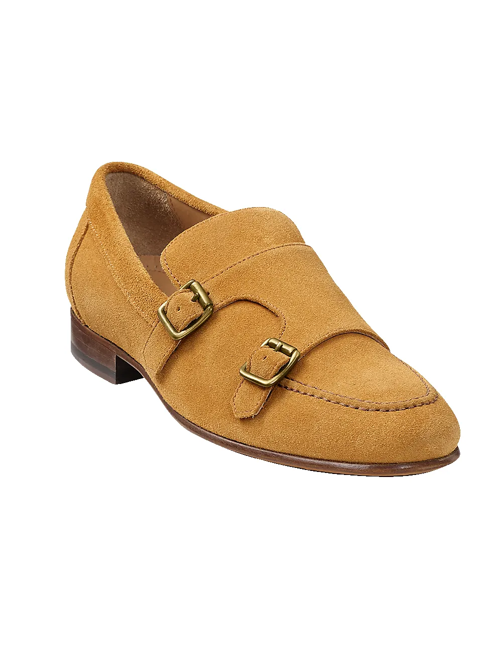 Amos Monk Strap Loafer - Camel sold by Paul Fredrick