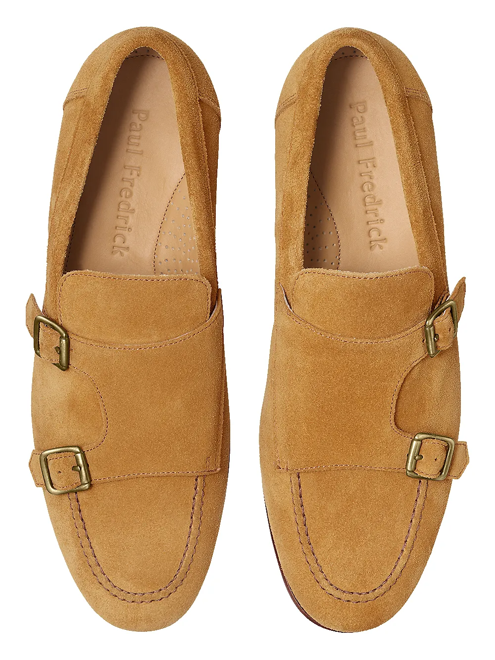 Amos Monk Strap Loafer - Camel sold by Paul Fredrick product image thumbnail 3