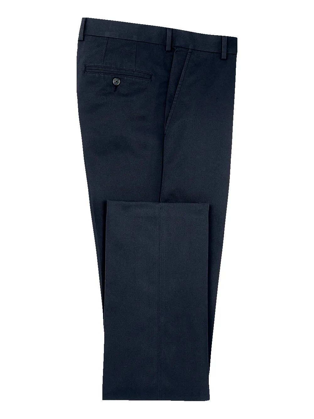Non Iron Chino Flat Front Pants - Navy sold by Paul Fredrick