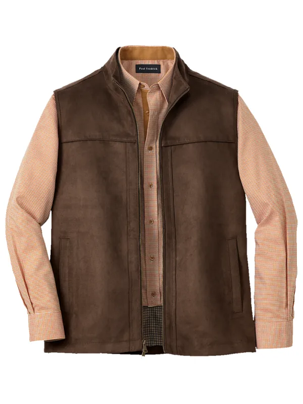 Microsuede Vest - Brown sold by Paul Fredrick
