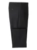 Classic Fit Cotton Stretch Twill Pleated Pants - Black sold by Paul Fredrick