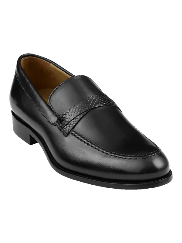 Sergio Belted Loafer - Black sold by Paul Fredrick
