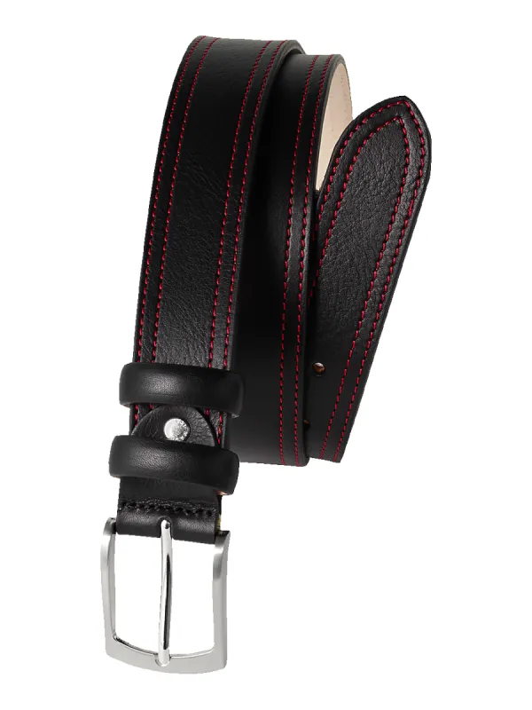 Landon Belt - Black/red sold by Paul Fredrick