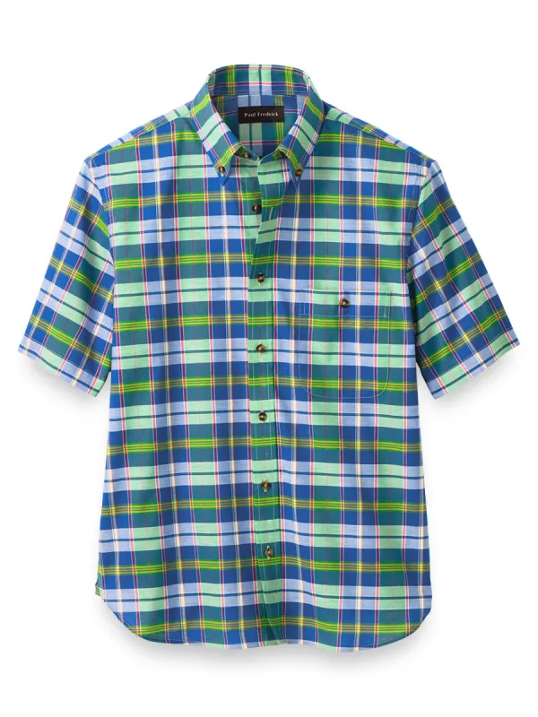 Cotton Madras Plaid Casual Shirt sold by Paul Fredrick