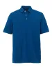 Cotton Blend Three Button Polo - Navy sold by Paul Fredrick