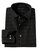 Non-Iron Cotton Windowpane Dress Shirt - Black sold by Paul Fredrick